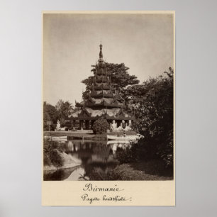 Buddhistisches Erholungshaus, Moulmein, Birma, Poster