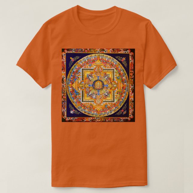buddhistisches Green Tara Mandala T-Shirt (Design vorne)