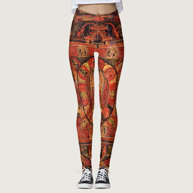 Buddhistisches Mandala des Mitgefühls Leggings (Vorderseite)