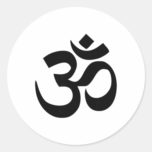 Buddhistisches Om-Symbol  Runder Aufkleber (Vorderseite)