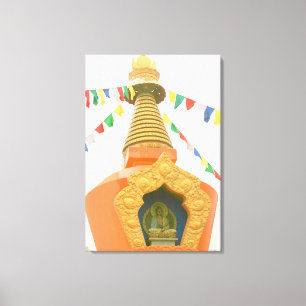 Buddhistisches stupa eingewickelte Leinwand