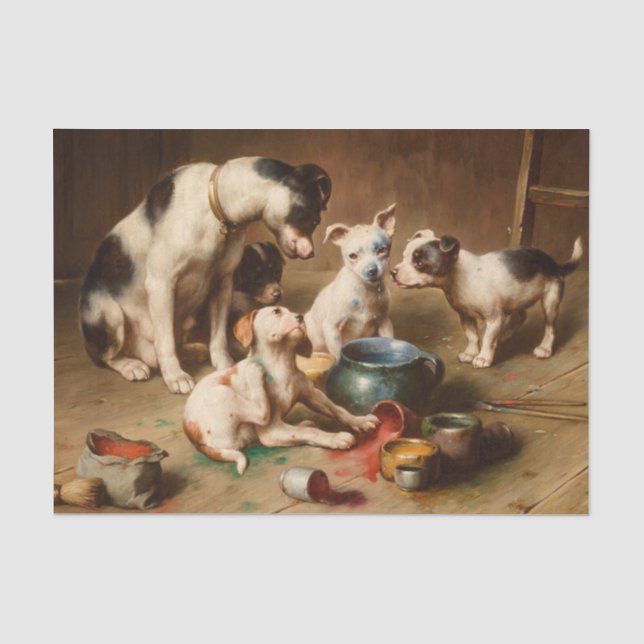 Budding Artists von Carl Reichert Seidenpapier (Vorderseite)
