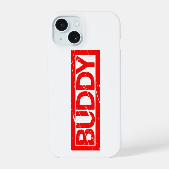 Buddy Briefmarke iPhone 15 Hülle (Rückseite)