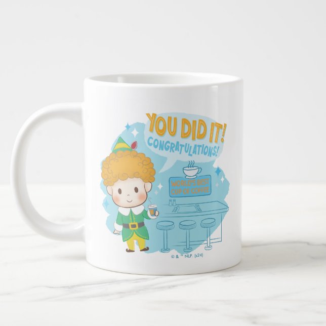 Buddy den Elf, du hast es getan! Herzlichen Glückw Jumbo-Tasse (Links)