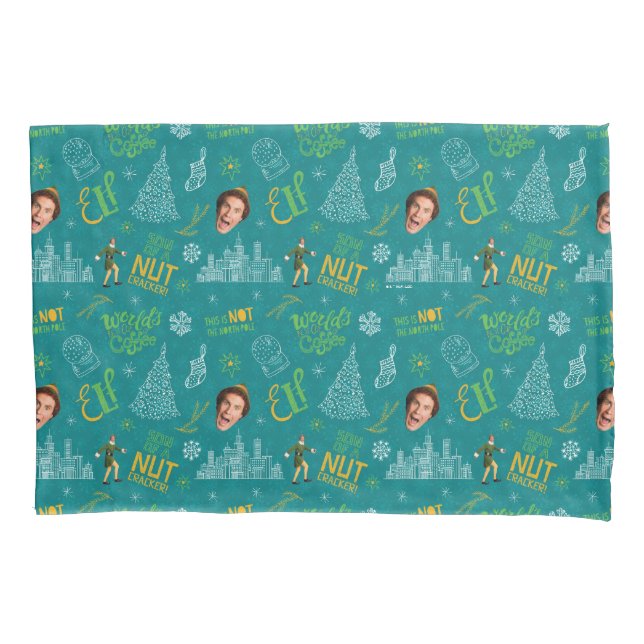 Buddy der Elf Aquamarines Zitatsmuster Kissenbezug (Vorderseite)