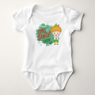Buddy der Elf OMG Santa! Ich kenne ihn! Baby Strampler