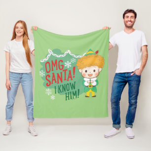 Buddy der Elf OMG Santa! Ich kenne ihn! Fleecedecke
