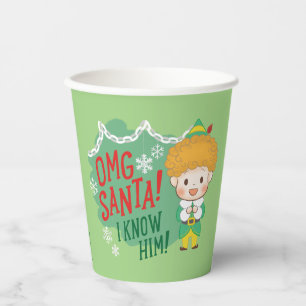 Buddy der Elf OMG Santa! Ich kenne ihn! Pappbecher