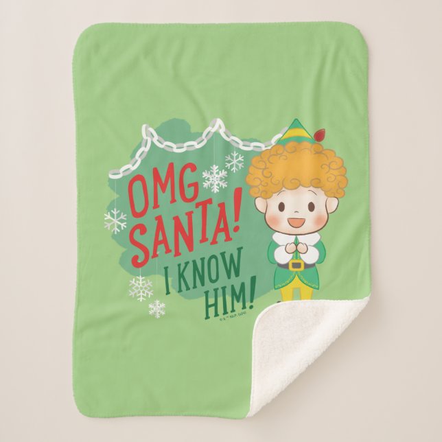 Buddy der Elf OMG Santa! Ich kenne ihn! Sherpadecke (Vorderseite)