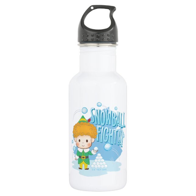 Buddy der Elf Snowball Kampf! Edelstahlflasche (Vorderseite)