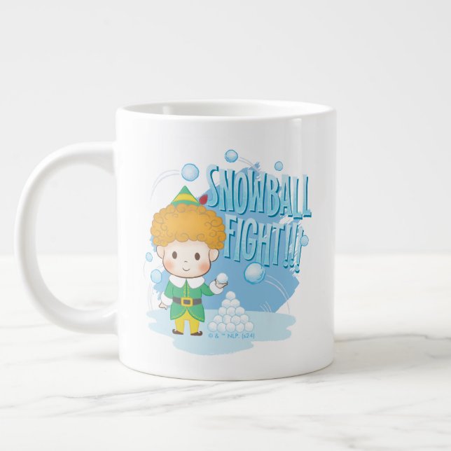 Buddy der Elf Snowball Kampf! Jumbo-Tasse (Links)