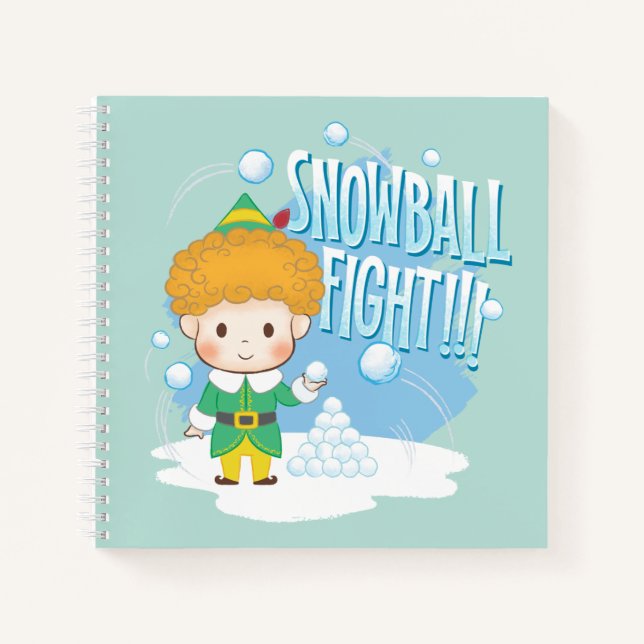 Buddy der Elf Snowball Kampf! Notizbuch (Vorderseite)