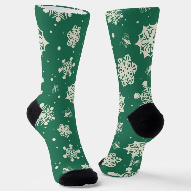 Buddy Elf Snowflake Muster Socken (Gewinkelt)
