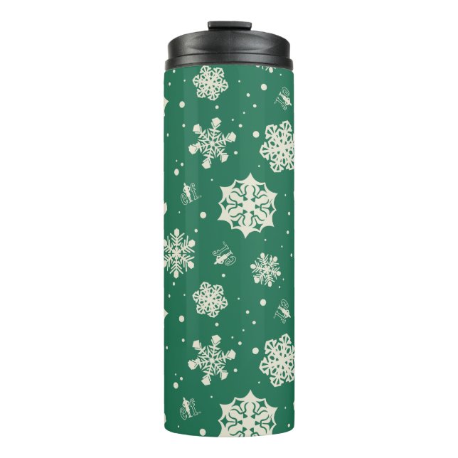 Buddy Elf Snowflake Muster Thermosbecher (Vorderseite)