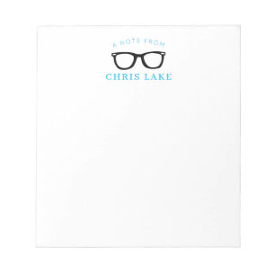 Buddy Holly Retro Black Brille Notizblock