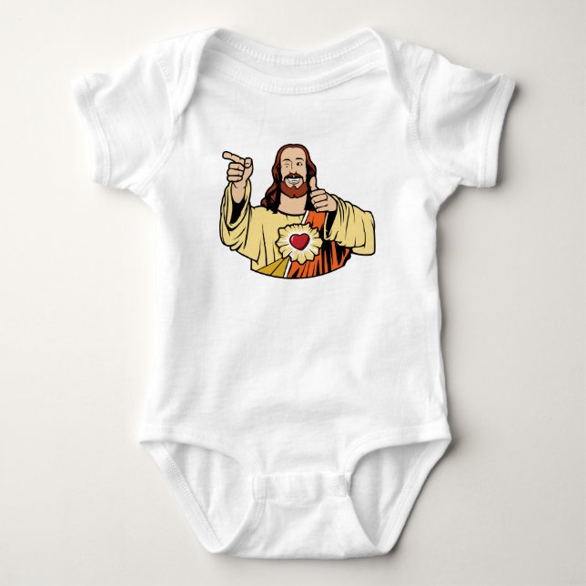 Buddy Jesus Baby One-Stück Strampler (Vorderseite)