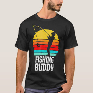 Buddy Niedlich Retro Kid Fishing 80er Sty T-Shirt