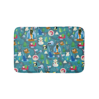 Buddy the Elf and Characters Aquamarin Pattern Badematte