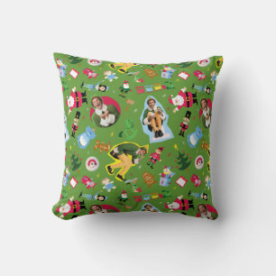 Buddy the Elf and Christmas Icons Pattern Kissen
