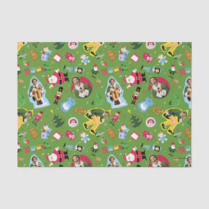 Buddy the Elf and Christmas Icons Pattern Seidenpapier