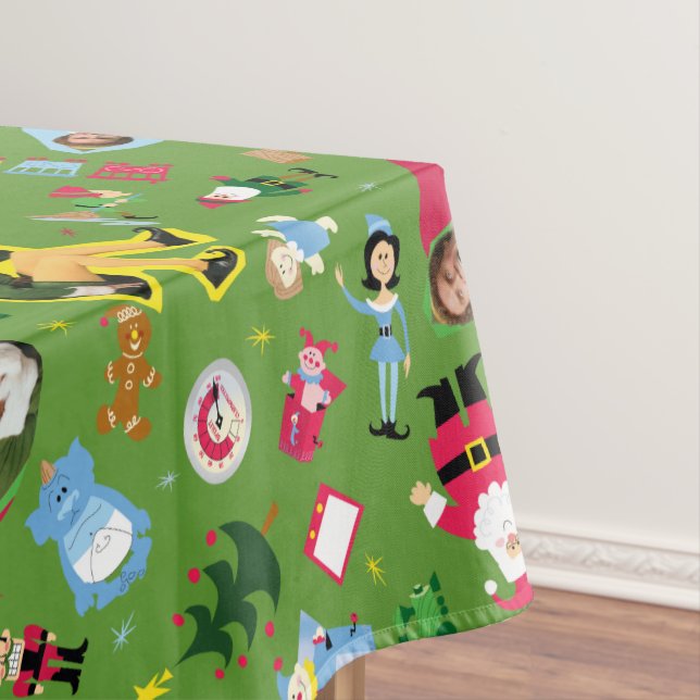 Buddy the Elf and Christmas Icons Pattern Tischdecke (Beispiel)