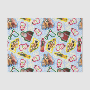 Buddy the Elf and Santa North Pole Pattern Seidenpapier