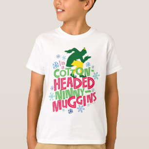 Buddy the Elf   Baumwolle mit Kopf Ninny-Muggins T-Shirt
