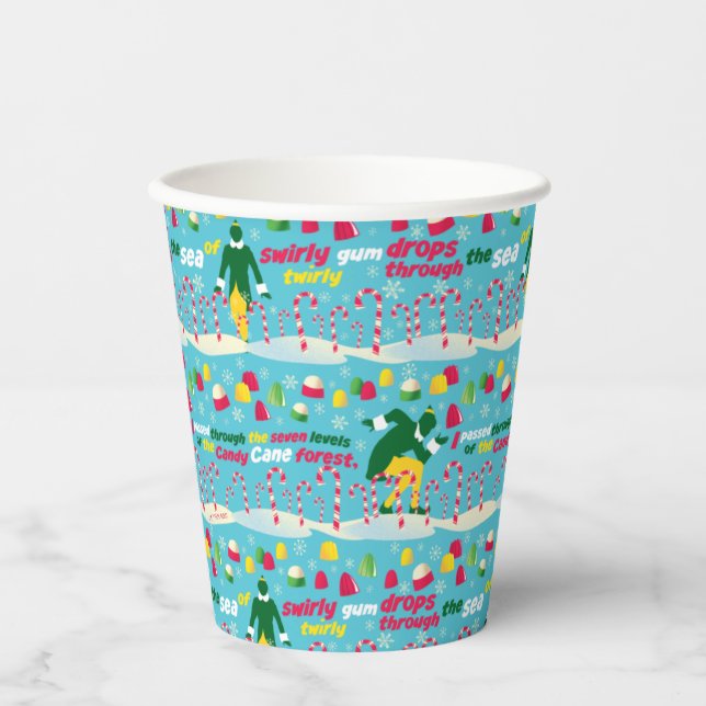 Buddy the Elf Candy Pattern Pappbecher (Vorderseite)