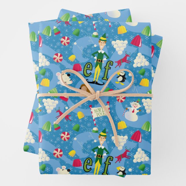 Buddy the Elf Cartoon Pattern Geschenkpapier Set (Beispiel)