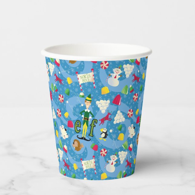 Buddy the Elf Cartoon Pattern Pappbecher (Vorderseite)
