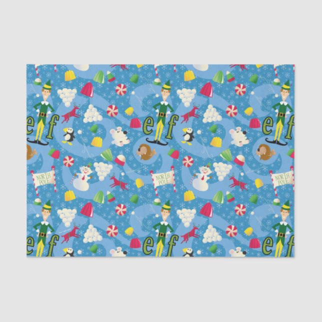 Buddy the Elf Cartoon Pattern Seidenpapier (Vorderseite)