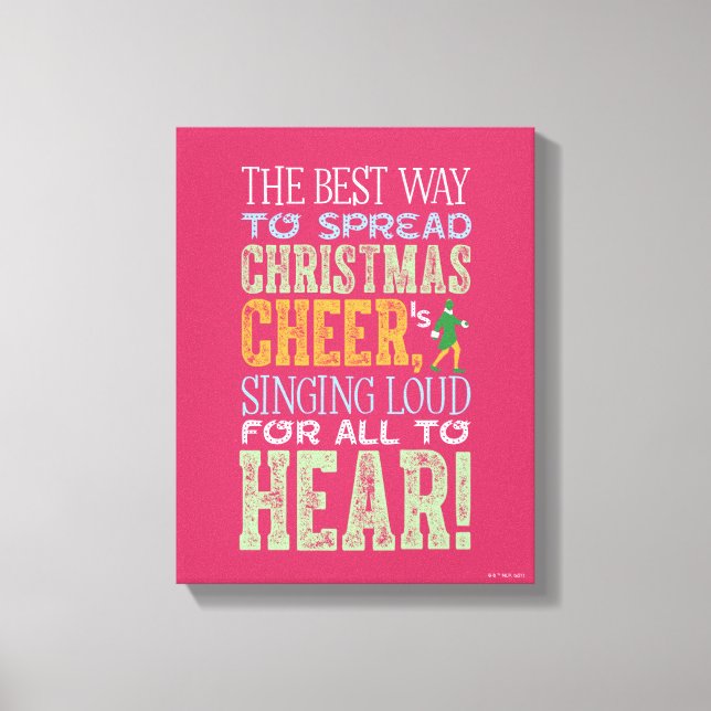 Buddy the Elf | Christmas Cheer Quote Leinwanddruck (Vorderseite)