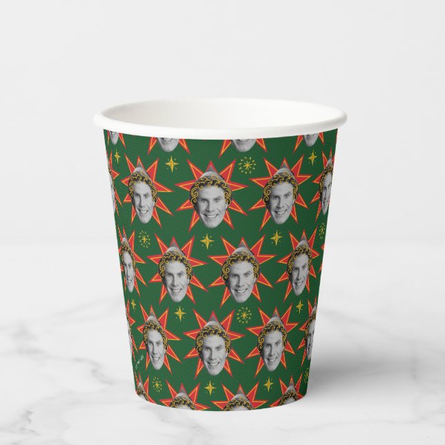 Buddy the Elf Emotions Pattern Pappbecher (Vorderseite)