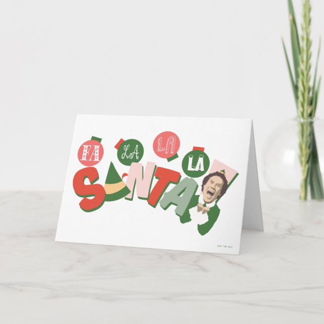 Buddy the Elf | Fa La La La Santa Karte (Vorderseite)