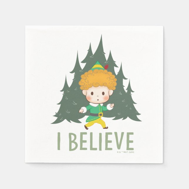 Buddy the Elf Ich glaube Serviette (Vorderseite)