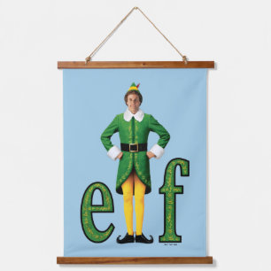 Buddy the Elf Movie Logo Wandteppich Mit Holzrahmen