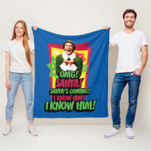 Buddy the Elf   OMG! Santa! Fleecedecke
