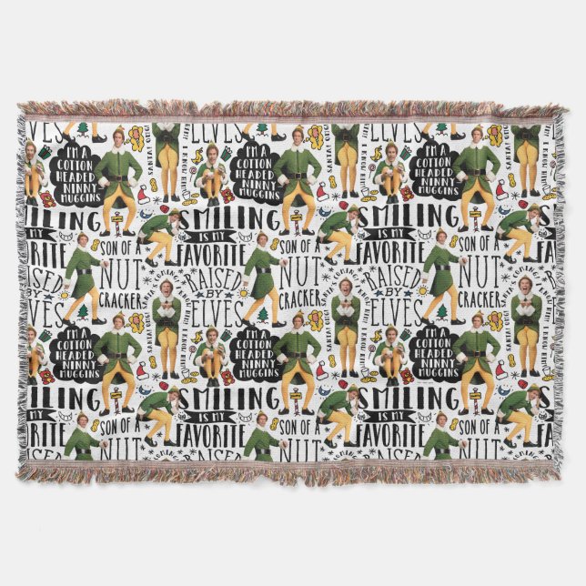 Buddy The Elf Quote Pattern Decke (Vorderseite)