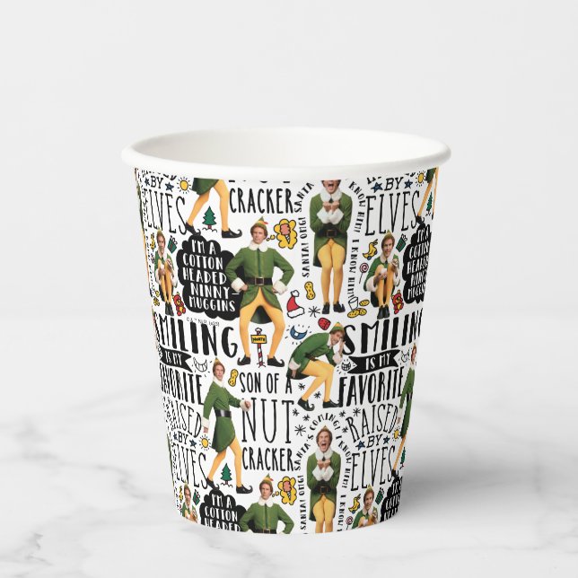 Buddy The Elf Quote Pattern Pappbecher (Vorderseite)