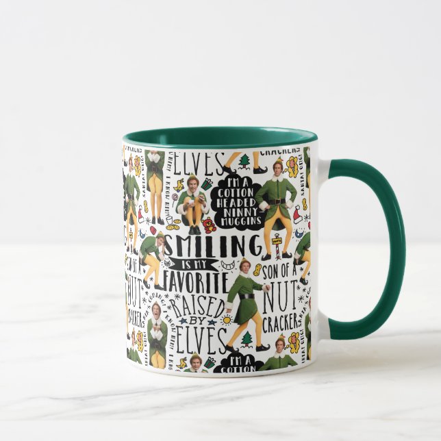 Buddy The Elf Quote Pattern Tasse (Rechts)