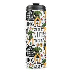 Buddy The Elf Quote Pattern Thermosbecher