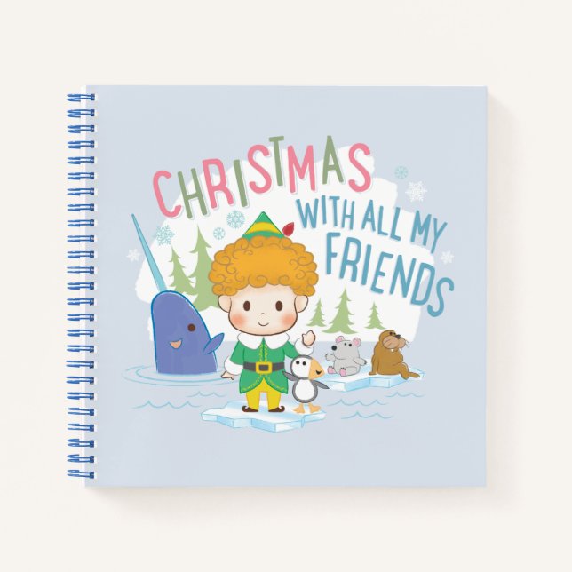 Buddy the Elf Weihnachten mit all meinen Freunden Notizbuch (Vorderseite)