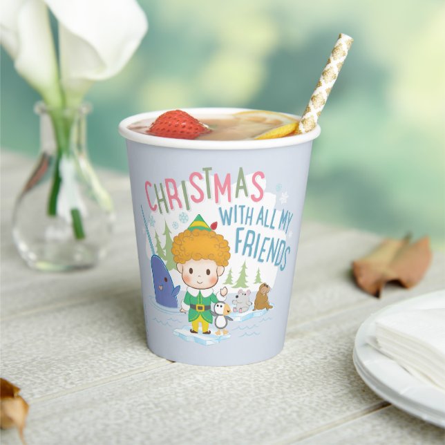 Buddy the Elf Weihnachten mit all meinen Freunden Pappbecher (In Situ)