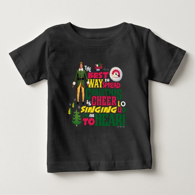 Buddy the Elf | Weihnachts-Cheer Grafik-Zitat Baby T-shirt (Vorderseite)