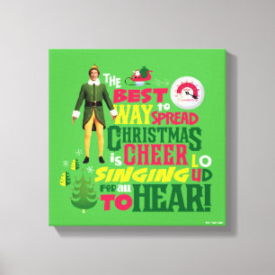 Buddy the Elf Weihnachts-Cheer Grafik-Zitat Leinwanddruck