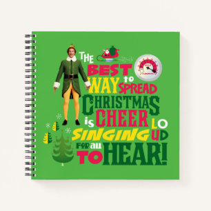 Buddy the Elf   Weihnachts-Cheer Grafik-Zitat Notizbuch