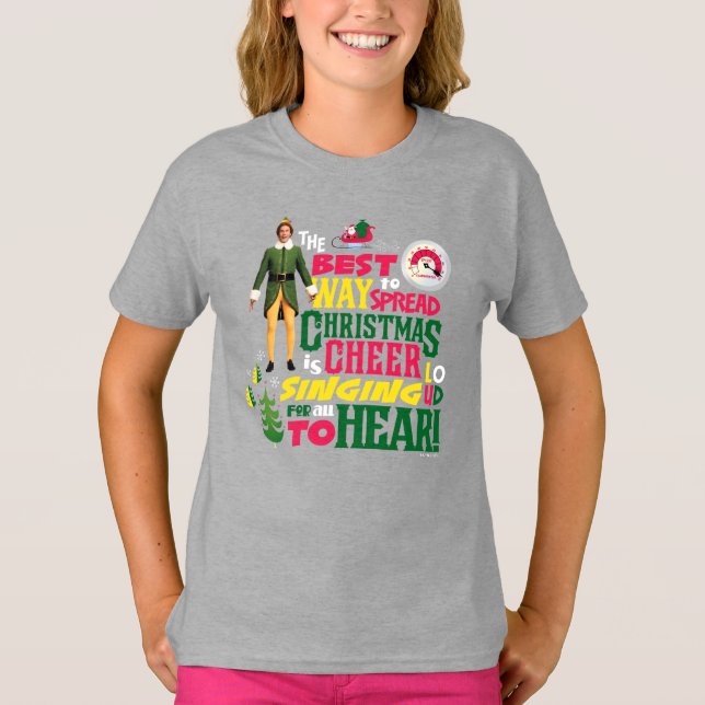 Buddy the Elf | Weihnachts-Cheer Grafik-Zitat T-Shirt (Vorderseite)