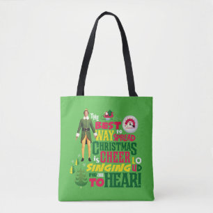 Buddy the Elf Weihnachts-Cheer Grafik-Zitat Tasche