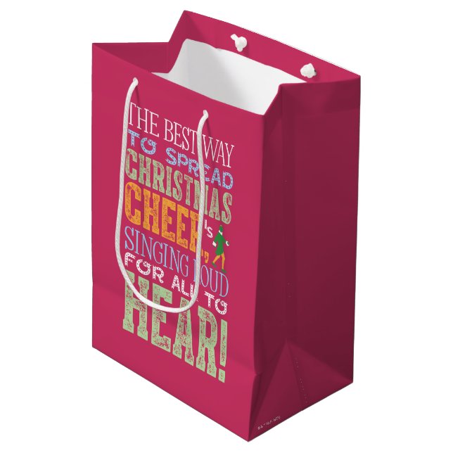 Buddy the Elf | Weihnachts-Chef-Angebot Mittlere Geschenktüte (Vorderseite Schrägansicht)