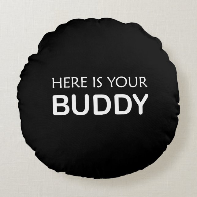Buddy Throw Kissen - Minimalistisches Design (Vorderseite)
